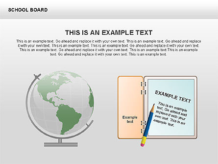Junta Escolar con Diagramas Globales, Diapositiva 8, 00428, Diagramas y gráficos educativos — PoweredTemplate.com