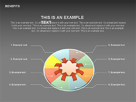 Diagrammes des avantages, Diapositive 12, 00429, Modèles commerciaux — PoweredTemplate.com