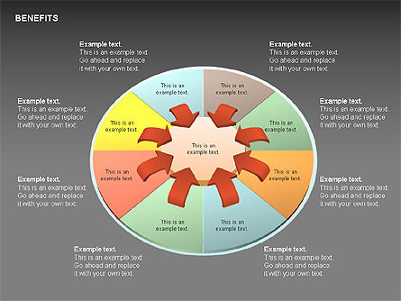 Voordelen diagrammen, Dia 7, 00429, Businessmodellen — PoweredTemplate.com