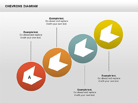 Diagramme du chevron 3d, Diapositive 13, 00430, Schémas d'étapes — PoweredTemplate.com