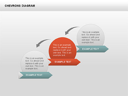 3d 쉐브론 다이어그램, 슬라이드 6, 00430, 단계 도표 — PoweredTemplate.com