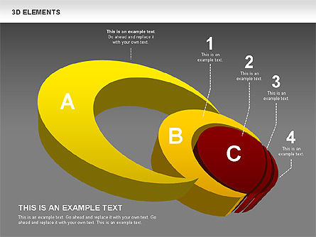 Elementos 3D, Diapositiva 11, 00431, Formas — PoweredTemplate.com