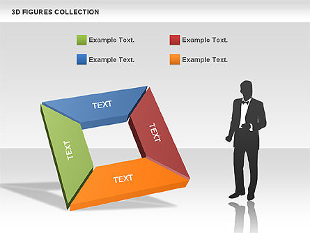 Collection de chiffres 3d, Diapositive 11, 00432, Formes — PoweredTemplate.com