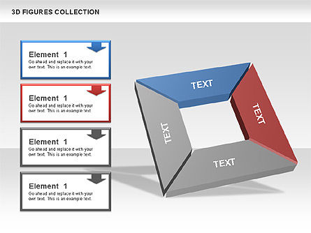 Collection de chiffres 3d, Diapositive 13, 00432, Formes — PoweredTemplate.com
