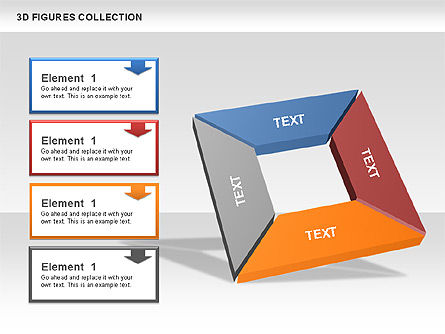 Collection de chiffres 3d, Diapositive 14, 00432, Formes — PoweredTemplate.com