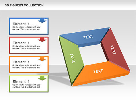 3d 수치 수집, 슬라이드 15, 00432, 모양 — PoweredTemplate.com