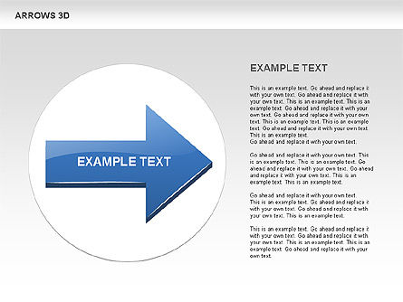 Flèches 3D, Diapositive 10, 00434, Formes — PoweredTemplate.com