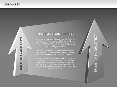 Flèches 3D, Diapositive 13, 00434, Formes — PoweredTemplate.com