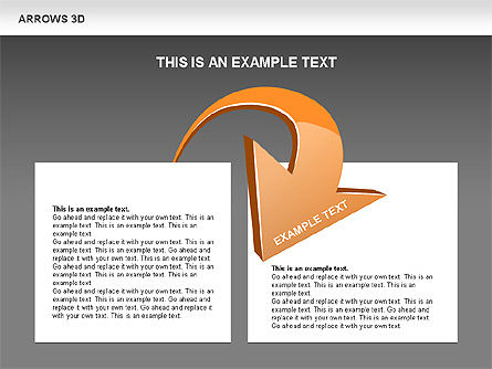 Flèches 3D, Diapositive 15, 00434, Formes — PoweredTemplate.com