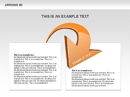 Flèches 3D, Diapositive 2, 00434, Formes — PoweredTemplate.com