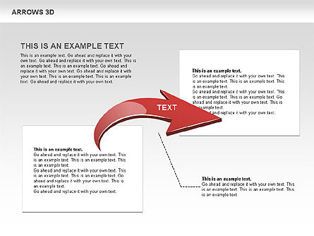 Flèches 3D, Diapositive 4, 00434, Formes — PoweredTemplate.com