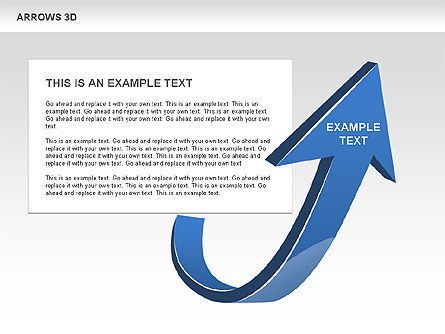 Flèches 3D, Diapositive 8, 00434, Formes — PoweredTemplate.com