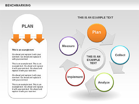 Colored Benchmarking Diagrams, Slide 2, 00437, Business Models — PoweredTemplate.com