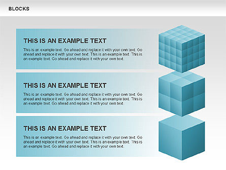 블록 차트, 파워 포인트 템플릿, 00438, 비즈니스 모델 — PoweredTemplate.com