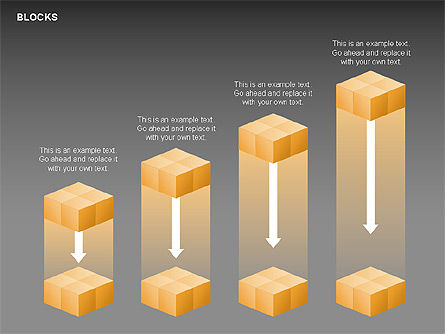 Blocks charts, Deslizar 13, 00438, Modelos de Negócio — PoweredTemplate.com