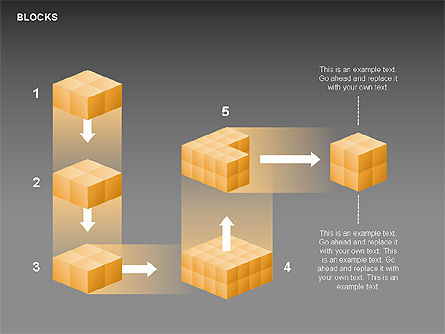 Gráficos de bloques, Diapositiva 15, 00438, Modelos de negocios — PoweredTemplate.com