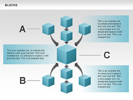 Blocks charts, Dia 5, 00438, Businessmodellen — PoweredTemplate.com