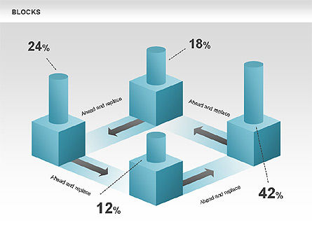 Gráficos de bloques, Diapositiva 6, 00438, Modelos de negocios — PoweredTemplate.com