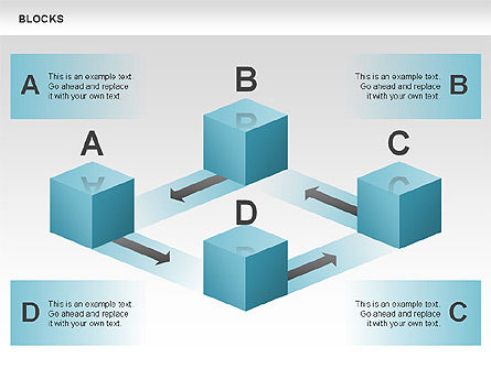 Blocks charts, Deslizar 7, 00438, Modelos de Negócio — PoweredTemplate.com