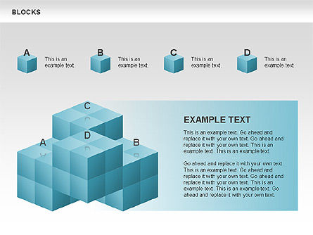 Blocks charts, Deslizar 8, 00438, Modelos de Negócio — PoweredTemplate.com