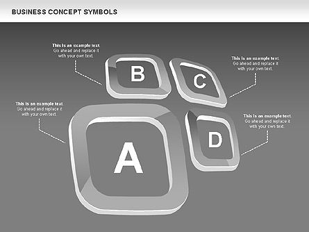 Conceptos de negocio formas y gráficos, Diapositiva 11, 00439, Formas — PoweredTemplate.com