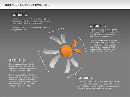 Conceptos de negocio formas y gráficos, Diapositiva 12, 00439, Formas — PoweredTemplate.com