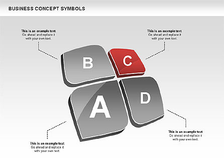 Conceptos de negocio formas y gráficos, Diapositiva 5, 00439, Formas — PoweredTemplate.com