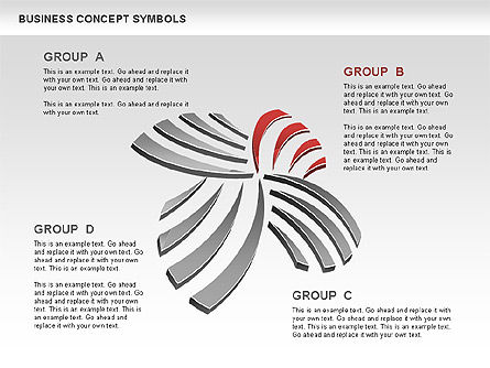 Business concept vormen en grafieken, Dia 9, 00439, Figuren — PoweredTemplate.com