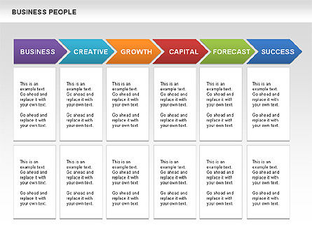 Diagramas de donuts de negocios, Diapositiva 11, 00440, Siluetas — PoweredTemplate.com