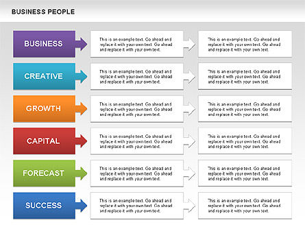 Business Donut Diagrams, Slide 9, 00440, Silhouettes — PoweredTemplate.com