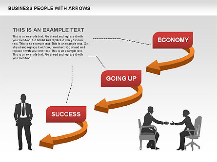 Bedrijfs silhouetten diagrammen, Dia 11, 00441, Businessmodellen — PoweredTemplate.com