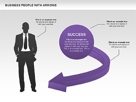 Diagrammes de silhouettes d'entreprise, Diapositive 5, 00441, Modèles commerciaux — PoweredTemplate.com