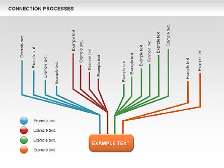 Diagramme des processus de connexion, Modele PowerPoint, 00445, Schémas de procédés — PoweredTemplate.com