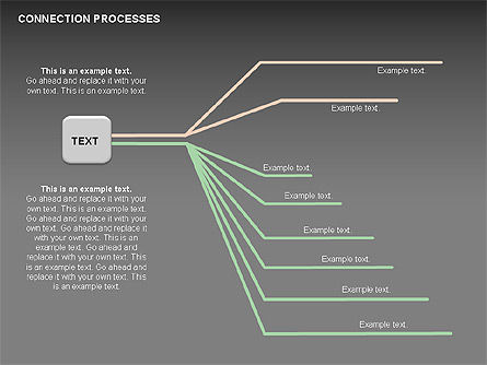 Diagrama de procesos de conexión, Diapositiva 12, 00445, Diagramas de proceso — PoweredTemplate.com