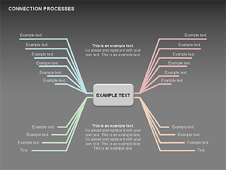 Diagrama de procesos de conexión, Diapositiva 14, 00445, Diagramas de proceso — PoweredTemplate.com