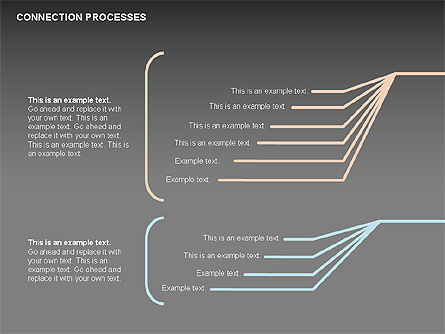 Diagrama de procesos de conexión, Diapositiva 15, 00445, Diagramas de proceso — PoweredTemplate.com