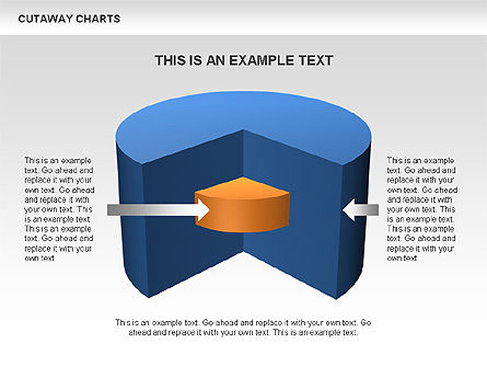 Diagram Pie Cutaway, Templat PowerPoint, 00446, Model Bisnis — PoweredTemplate.com