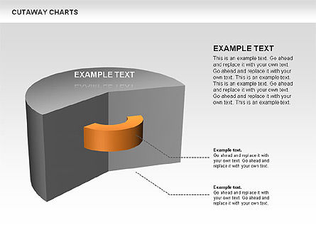 Cutaway cirkeldiagrammen, Dia 11, 00446, Businessmodellen — PoweredTemplate.com