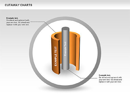Diagram Pie Cutaway, Slide 12, 00446, Model Bisnis — PoweredTemplate.com