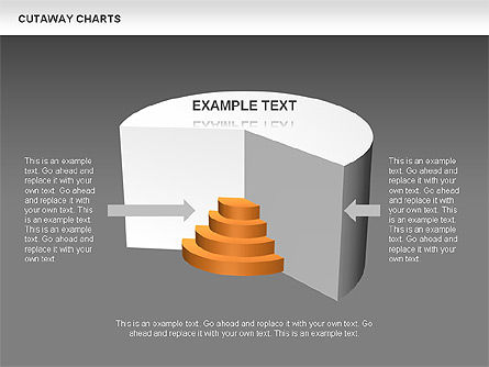 Diagram Pie Cutaway, Slide 14, 00446, Model Bisnis — PoweredTemplate.com