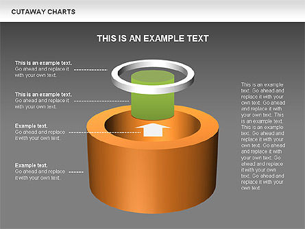 Diagram Pie Cutaway, Slide 15, 00446, Model Bisnis — PoweredTemplate.com