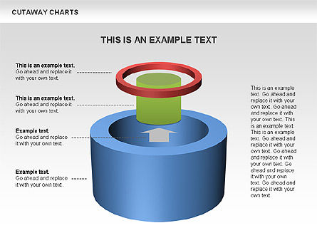 Diagram Pie Cutaway, Slide 7, 00446, Model Bisnis — PoweredTemplate.com