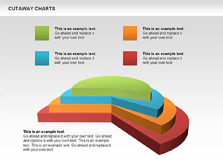 Cutaway Pie Charts, Slide 8, 00446, Business Models — PoweredTemplate.com