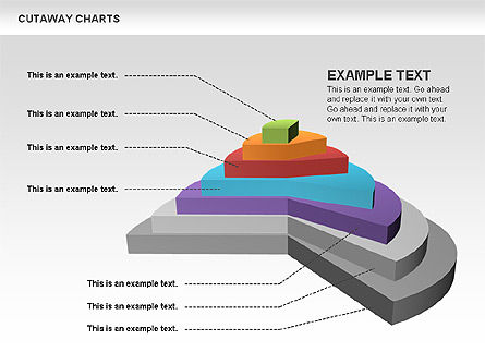 Diagram Pie Cutaway, Slide 9, 00446, Model Bisnis — PoweredTemplate.com