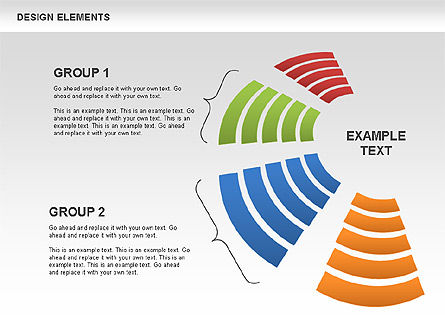 파이 부문 차트, 슬라이드 10, 00447, 단계 도표 — PoweredTemplate.com