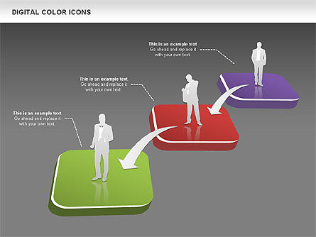 Colección de iconos de color, Diapositiva 14, 00448, Siluetas — PoweredTemplate.com
