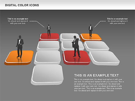 Color Icons Collection, Slide 15, 00448, Silhouettes — PoweredTemplate.com