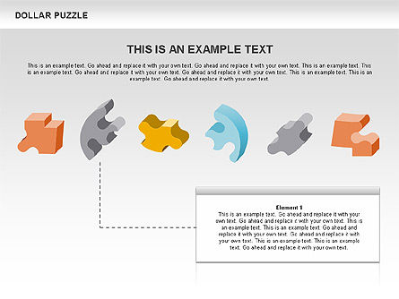 Dollar diagramas de quebra-cabeça, Deslizar 13, 00449, Diagramas em Puzzle — PoweredTemplate.com