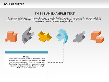 Dollar Puzzle Diagrams, Slide 15, 00449, Puzzle Diagrams — PoweredTemplate.com