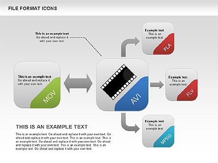 メディアファイルのアイコンと図形, スライド 2, 00450, アイコン — PoweredTemplate.com
